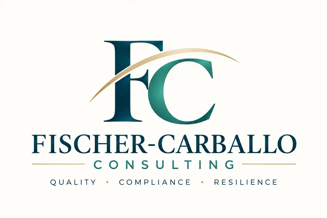 Fischer-Carballo Consulting FC monogram logo — Quality, Compliance, Resilience